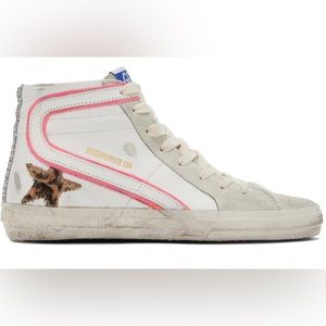 💗 Golden Goose Exclusive - SLIDE White Pink Leopard Silver Glitter Rare 37 - 7